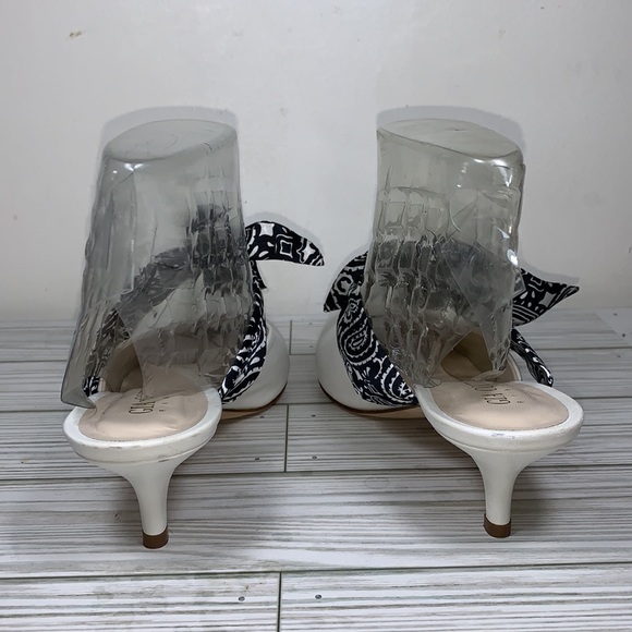 GIA COUTURE LEATHER GRAPHIC POINTED MULES 9 - Picture 3 of 9